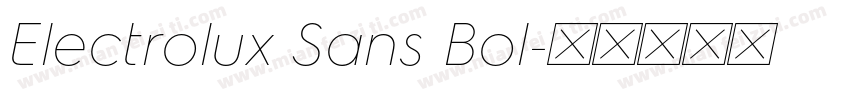 Electrolux Sans Bol字体转换